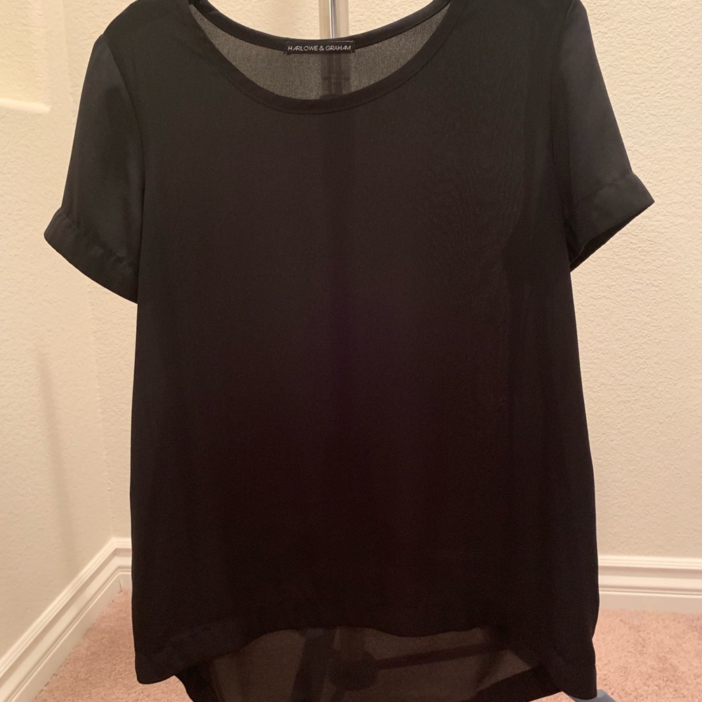 Harlowe & Graham Black Blouse Size M